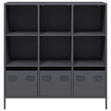 Buffet haut anthracite 101,5x39x103,5 cm acier