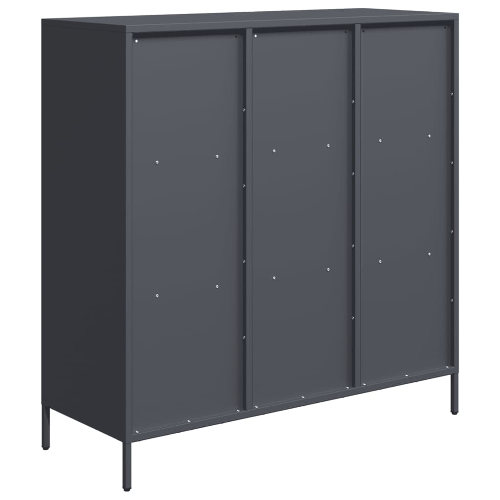 Buffet haut anthracite 101,5x39x103,5 cm acier