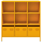 Buffet haut jaune moutarde 101,5x39x103,5 cm acier