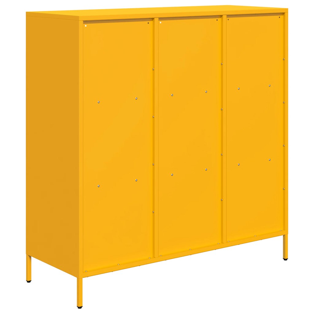 Buffet haut jaune moutarde 101,5x39x103,5 cm acier