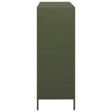 Buffet haut vert olive 101,5x39x103,5 cm acier