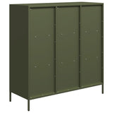 Buffet haut vert olive 101,5x39x103,5 cm acier