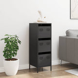 Buffet haut noir 39x35x103,5 cm acier