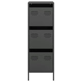 Buffet haut noir 39x35x103,5 cm acier