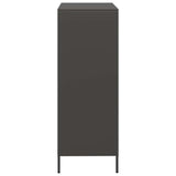 Buffet haut noir 39x35x103,5 cm acier