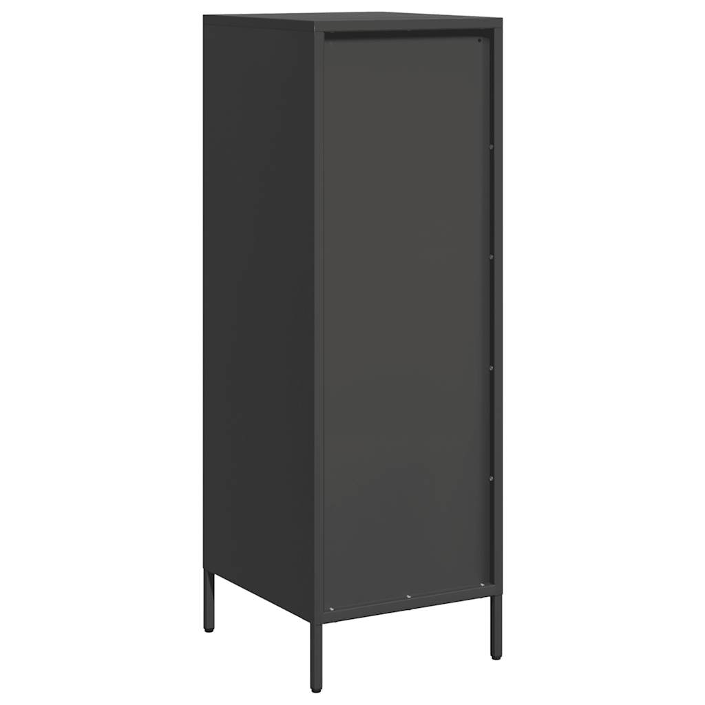 Buffet haut noir 39x35x103,5 cm acier