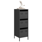 Buffet haut noir 39x35x103,5 cm acier