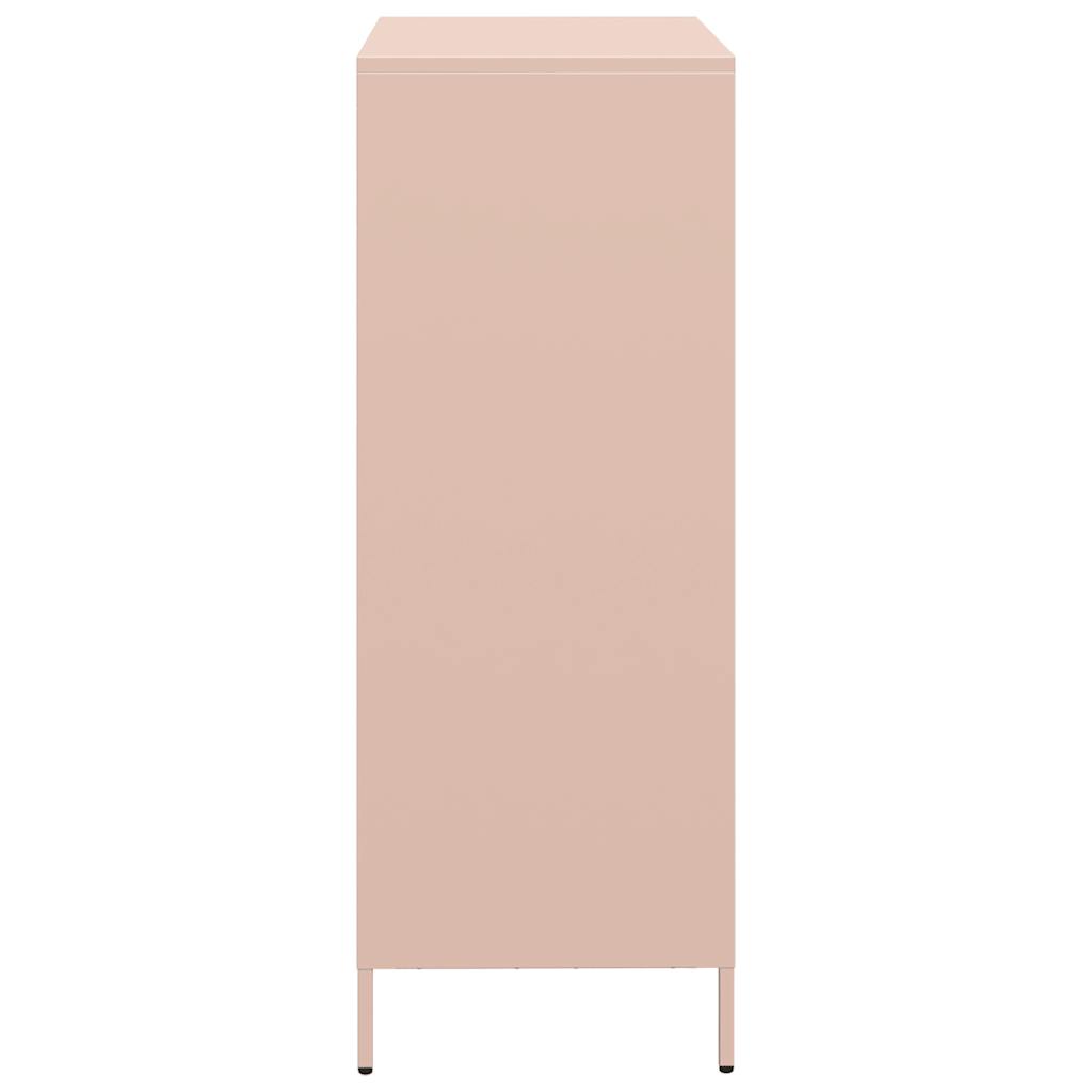 Buffet haut rose 39x35x103,5 cm acier