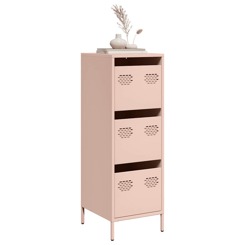 Buffet haut rose 39x35x103,5 cm acier