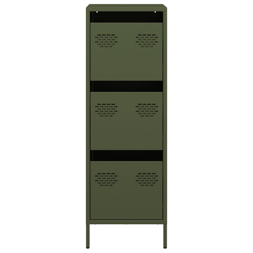 Buffet vert olive 39x35x103,5 cm acier