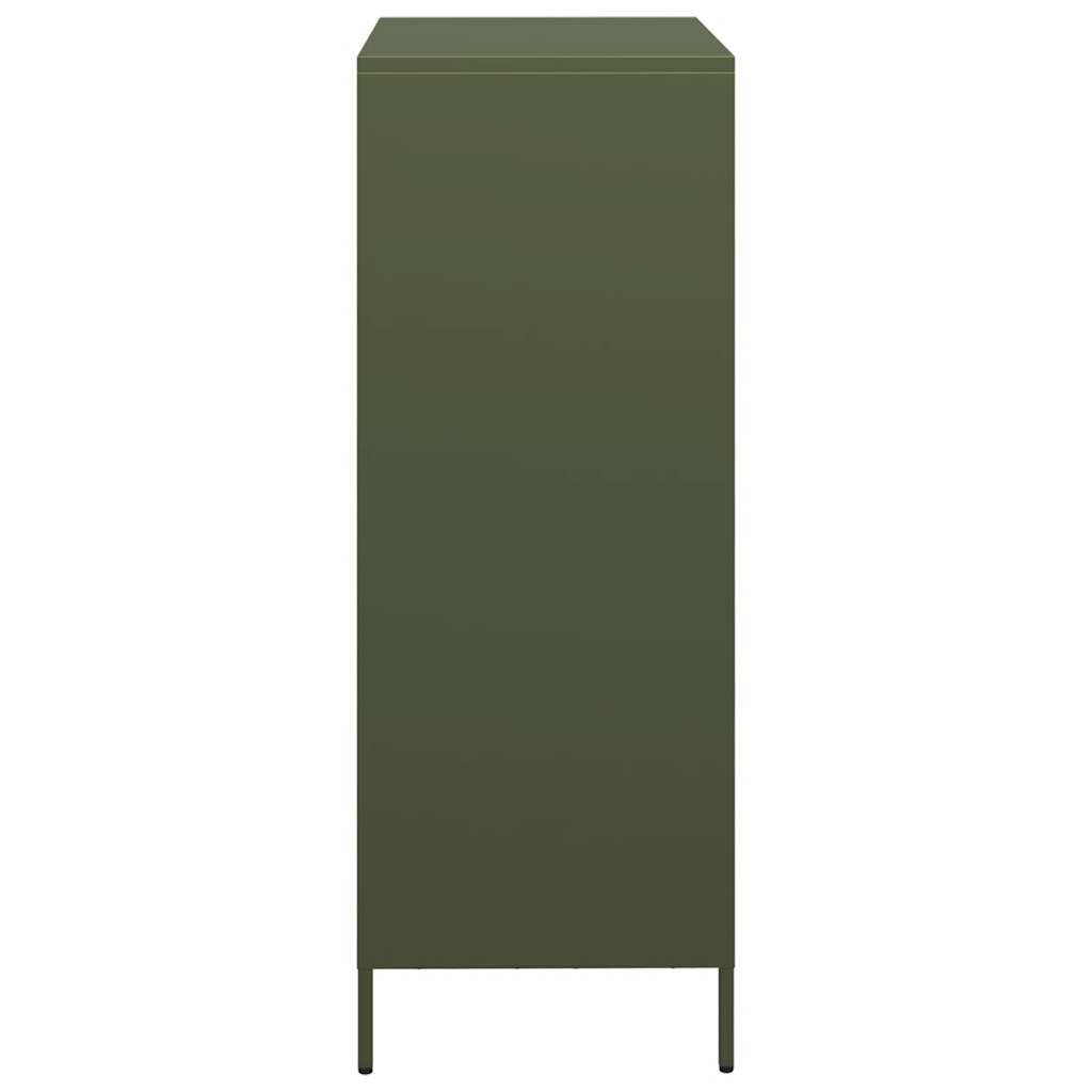 Buffet vert olive 39x35x103,5 cm acier