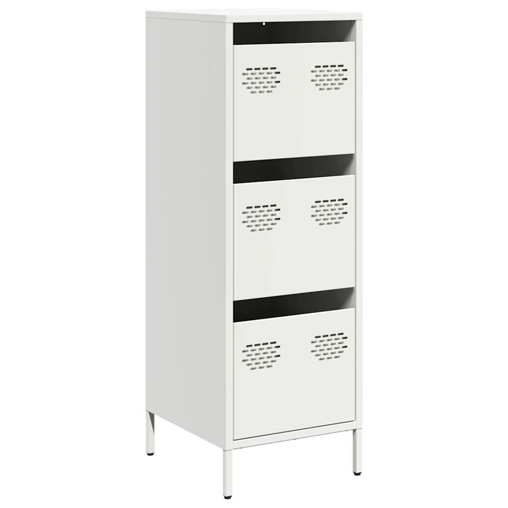 Buffet haut blanc 39x35x103,5 cm acier