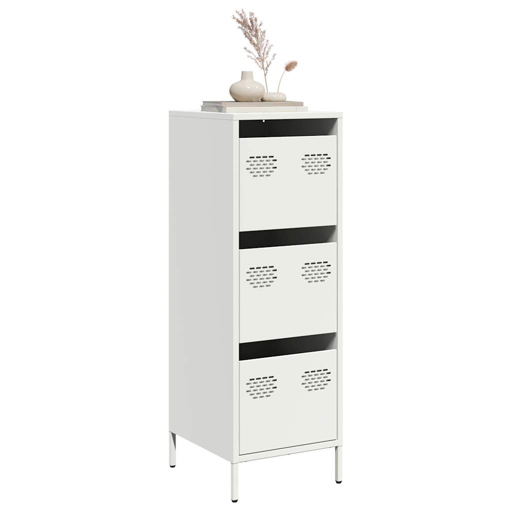 Buffet haut blanc 39x35x103,5 cm acier