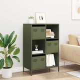 Buffet haut vert olive 68x39x103,5 cm acier