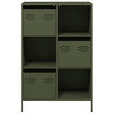 Buffet haut vert olive 68x39x103,5 cm acier