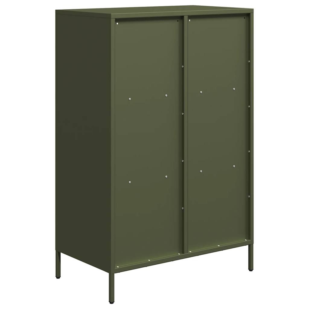 Buffet haut vert olive 68x39x103,5 cm acier