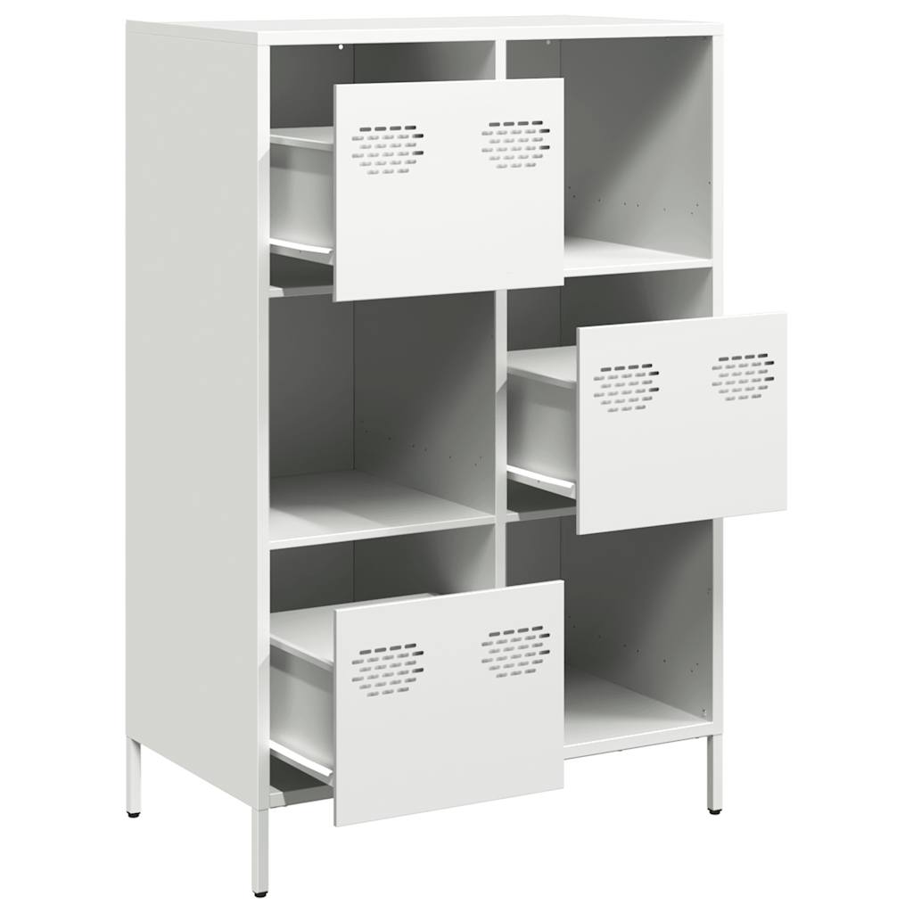 Buffet haut blanc 68x39x103,5 cm acier