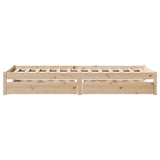 Cadre de lit sans matelas 75x190 cm bois de pin massif