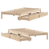 Cadre de lit sans matelas 90x190 cm bois de pin massif