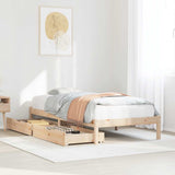 Cadre de lit sans matelas 90x190 cm bois de pin massif