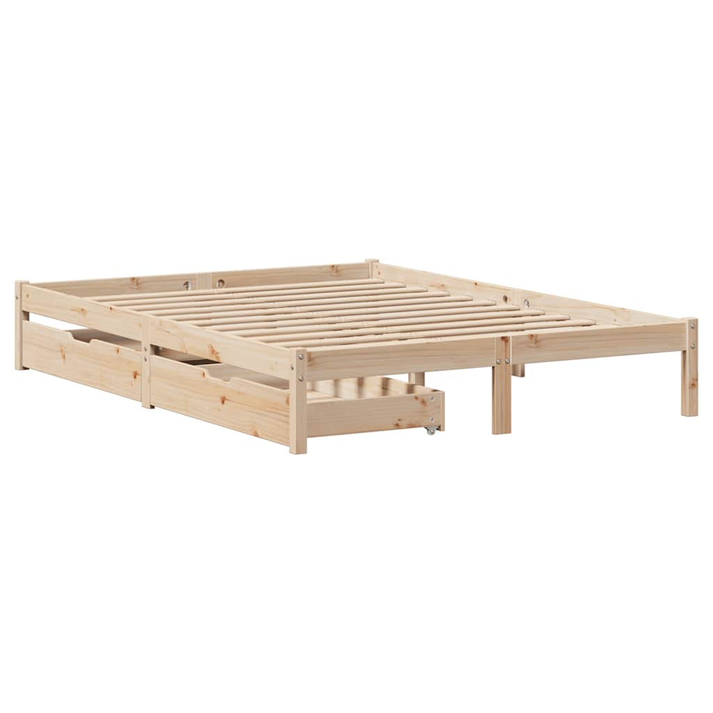 Cadre de lit sans matelas 120x190 cm bois de pin massif