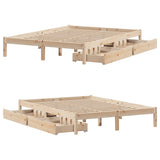 Cadre de lit sans matelas 120x190 cm bois de pin massif