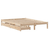 Cadre de lit sans matelas 140x190 cm bois de pin massif