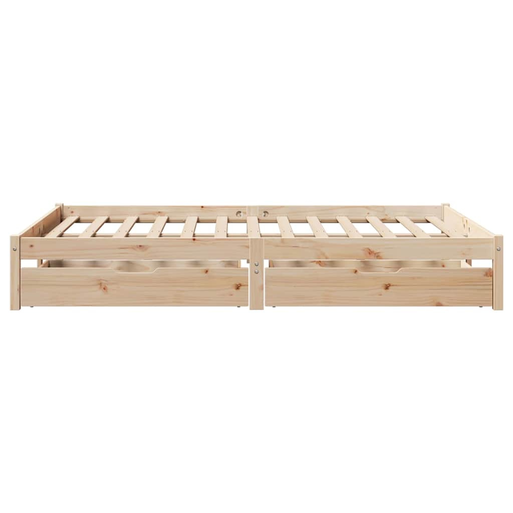 Cadre de lit sans matelas 140x190 cm bois de pin massif