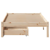 Bed frame without mattress 100x200 cm solid pine wood