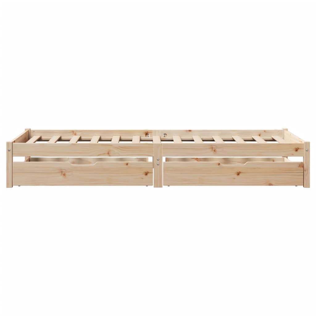 Bed frame without mattress 100x200 cm solid pine wood