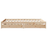 Bed frame without mattress 160x200 cm solid pine wood