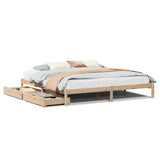 Bed frame without mattress 180x200 cm solid pine wood