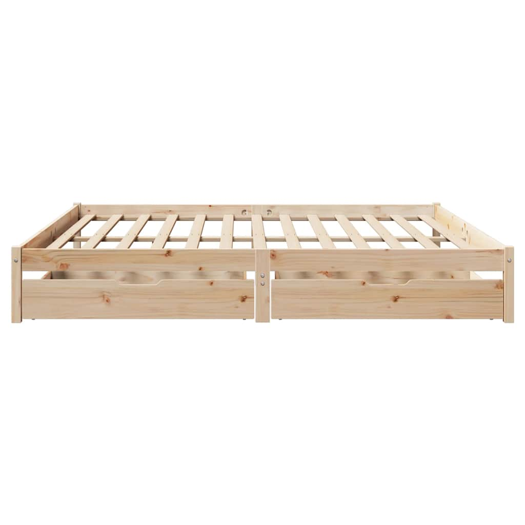 Bed frame without mattress 180x200 cm solid pine wood