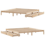 Bed frame without mattress 180x200 cm solid pine wood