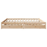 Bed frame without mattress 200x200 cm solid pine wood