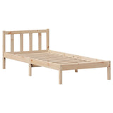 Cadre de lit sans matelas 75x190 cm bois de pin massif