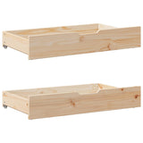 Cadre de lit sans matelas 75x190 cm bois de pin massif