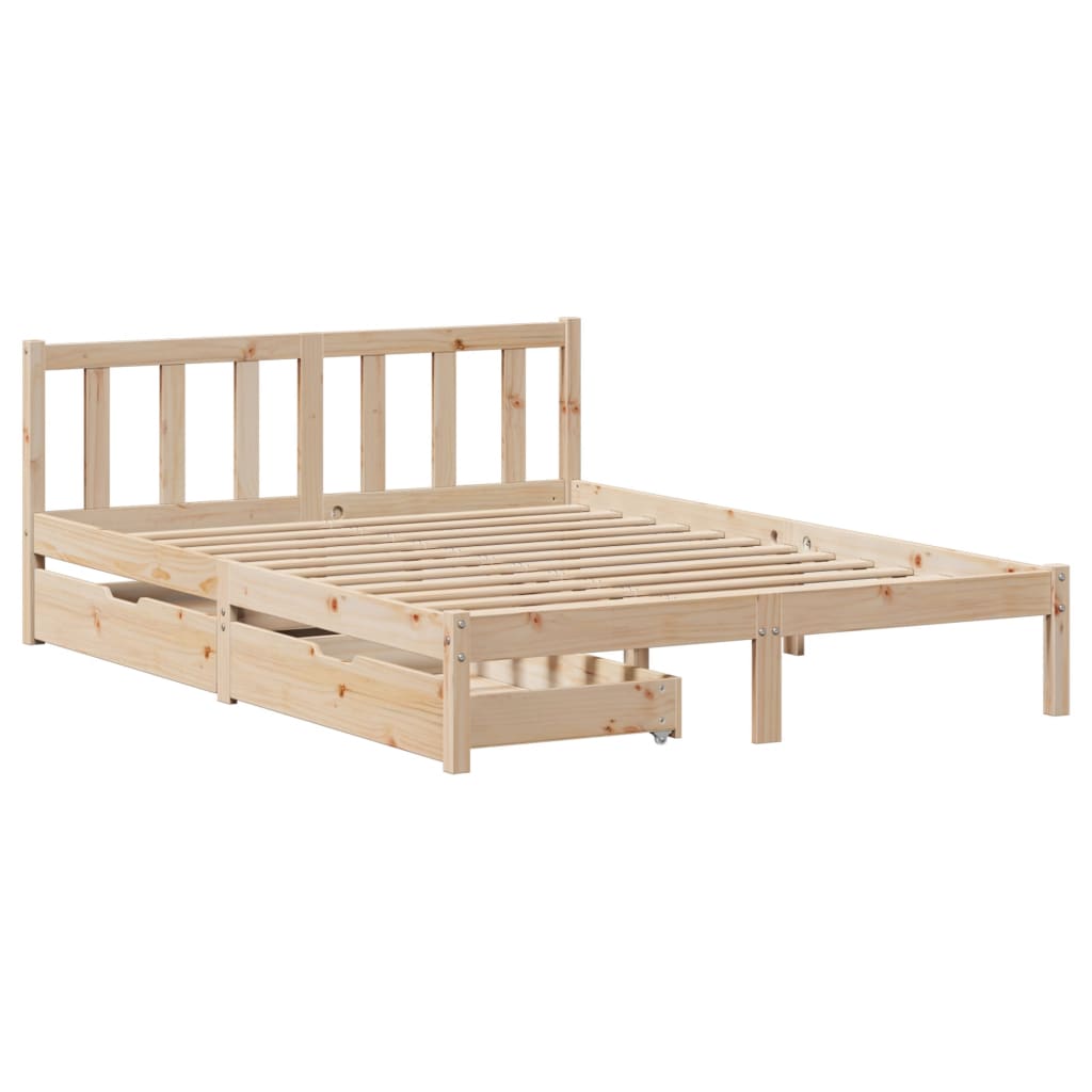 Cadre de lit sans matelas 120x190 cm bois de pin massif