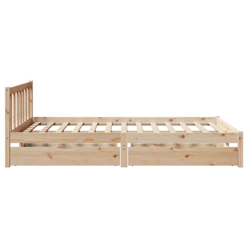 Cadre de lit sans matelas 120x190 cm bois de pin massif