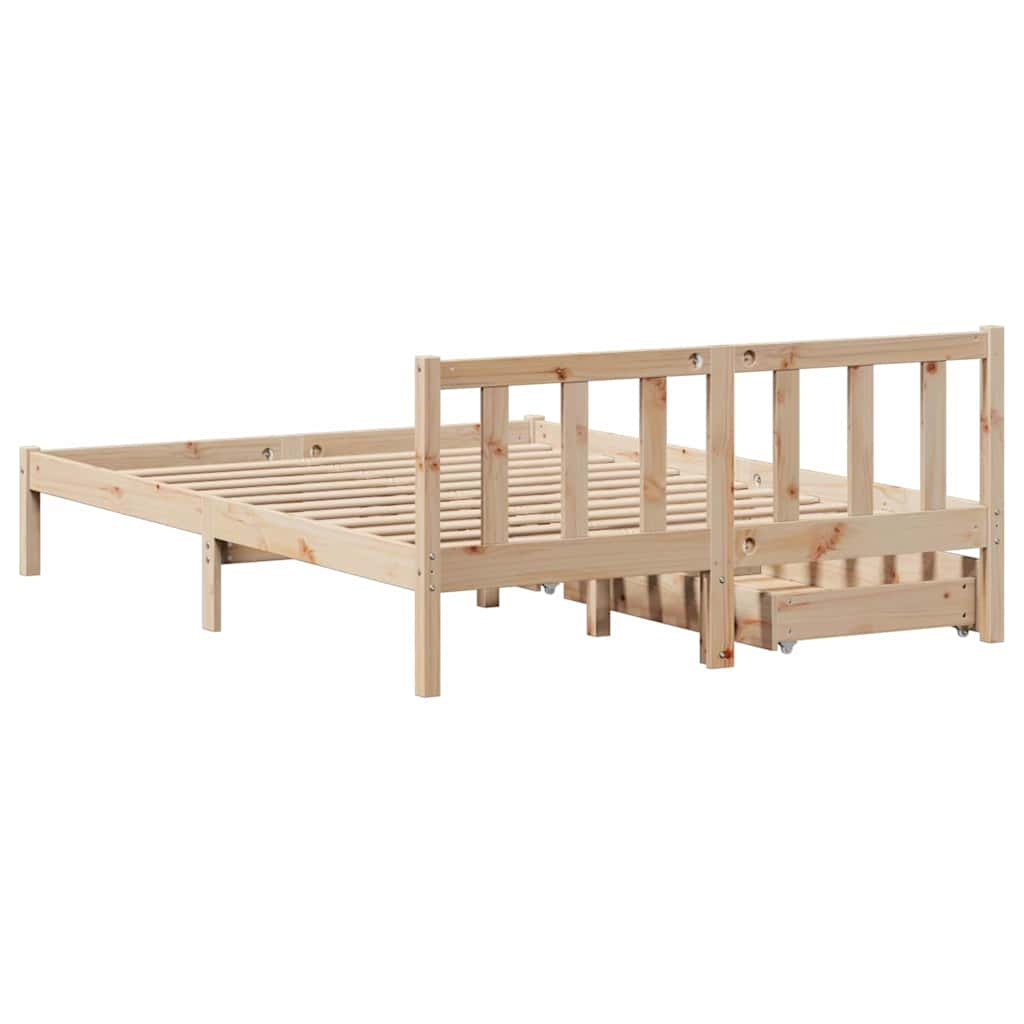 Cadre de lit sans matelas 120x190 cm bois de pin massif