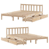 Cadre de lit sans matelas 120x190 cm bois de pin massif