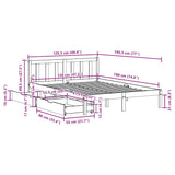 Cadre de lit sans matelas 120x190 cm bois de pin massif