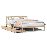 Cadre de lit sans matelas 135x190 cm bois de pin massif