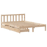 Cadre de lit sans matelas 135x190 cm bois de pin massif