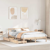 Cadre de lit sans matelas 135x190 cm bois de pin massif