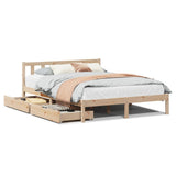 Cadre de lit sans matelas 140x190 cm bois de pin massif