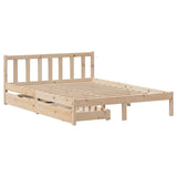 Cadre de lit sans matelas 140x190 cm bois de pin massif