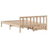 Bed frame without mattress 160x200 cm solid pine wood