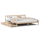 Bed frame without mattress 180x200 cm solid pine wood