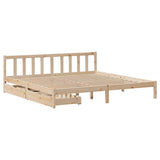 Bed frame without mattress 180x200 cm solid pine wood